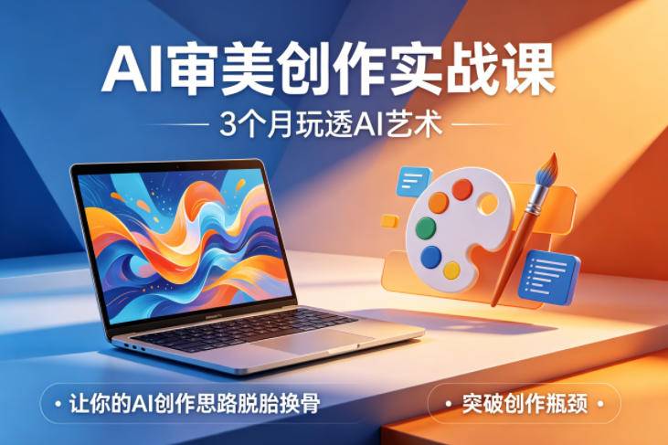AI审美创作实战课，3个月玩透AI艺术，让你的AI创作思路脱胎换骨，突破创作瓶颈(更新0706)-极栈网络