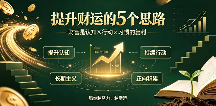 付费文章:提升财运的5个思路——财富是认知x行动x习惯的复利,愿你越努力,越幸运-极栈网络