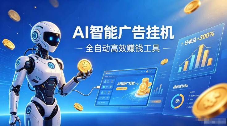 AI智能广告挂G，在家自动賺收益，全程无需人工操作、不用直播、不用拉人【揭秘】-极栈网络